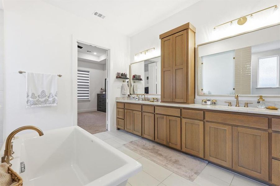 Tons of storage with separate, walk-in his and her closets Tons of storage with separate, walk-in his and her closets