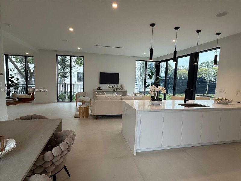 Furnished interior view inside a new home in , Miami (Image 15).