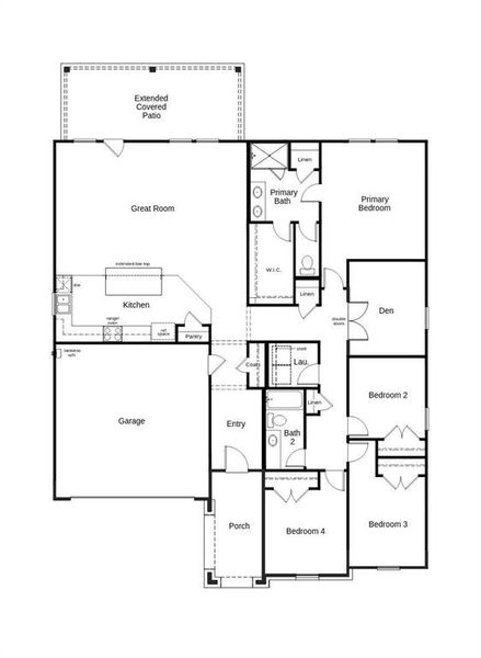2D floor plan layout of this home in Sierra Vista at Kelly Ranch, Aledo, TX (Image 3). 2D floor plan layout of this home in Sierra Vista at Kelly Ranch, Aledo, TX (Image 3).