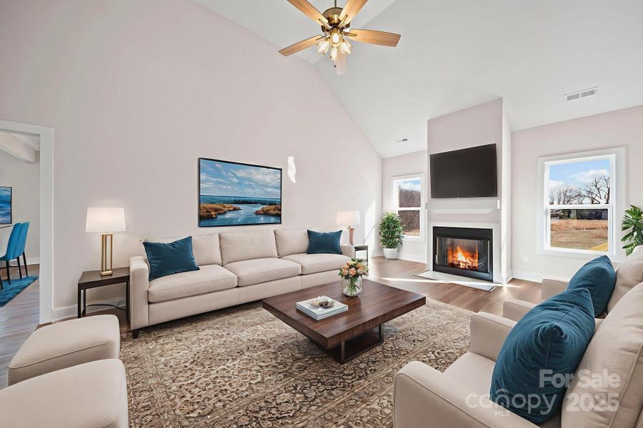 Virtual Staged Great room