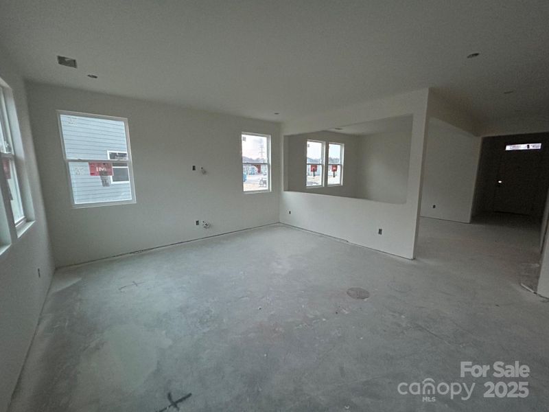 Current stage of open living area