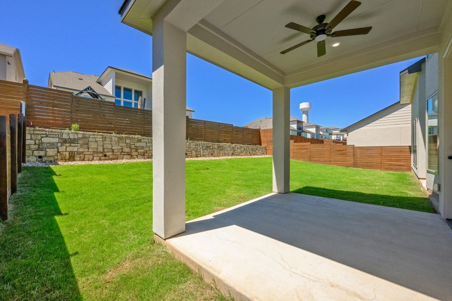 Exterior details and patio area of a home in Provence, Austin (Image 3).