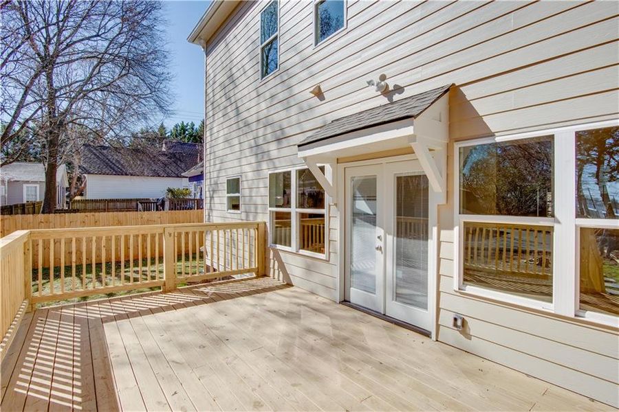Exterior details and patio area of a home in , East Point (Image 24).