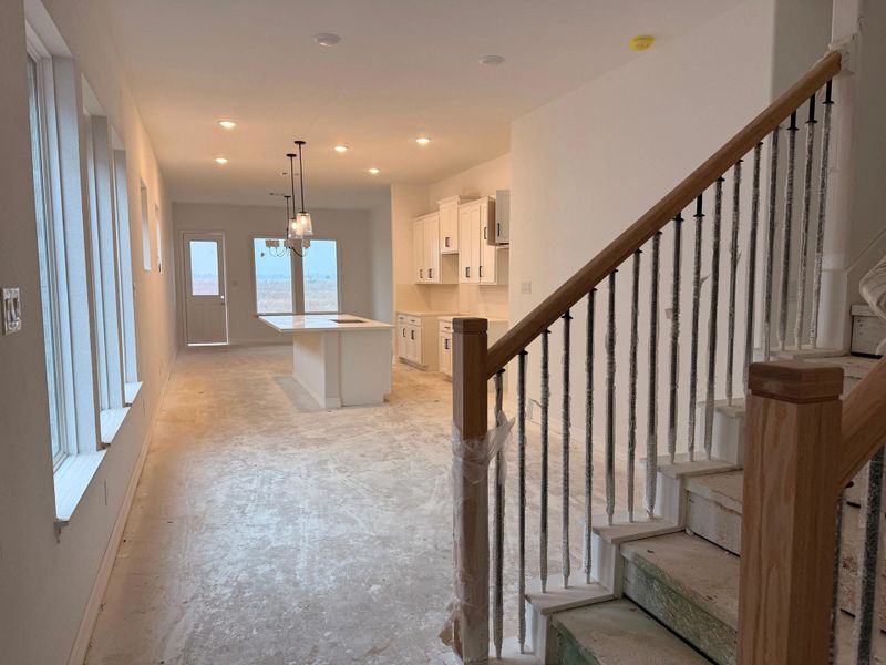 Construction Progress - Entry overlooking Dining and Kitchen