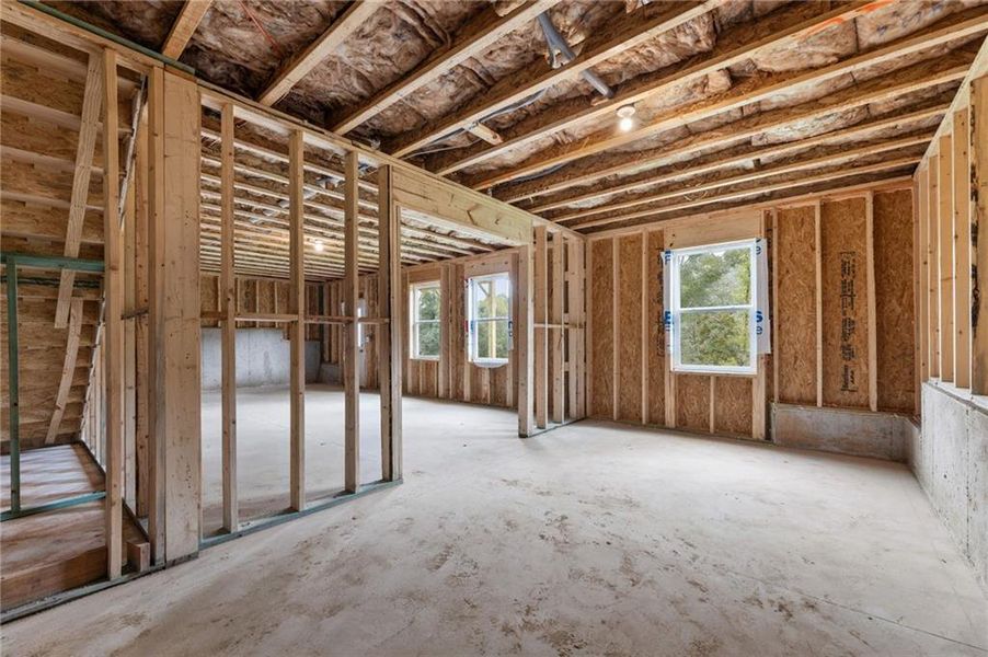 In-progress construction of a new home in Clark Farms, Flowery Branch, GA (Image 31).