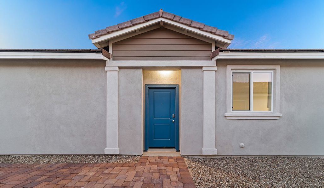 Exterior details and patio area of a home in Entrada Del Toro at Rancho Sahuarita, Sahuarita (Image 4).