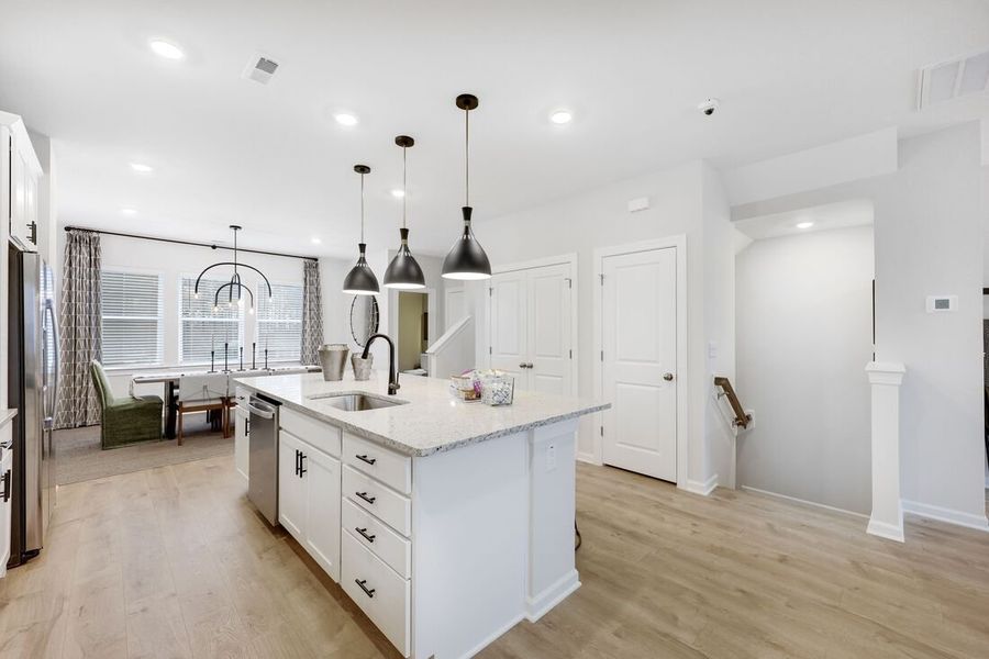 Representative furnished interior of a home built from the Cobblestone by Taylor Morrison in Buffalo Townes, Garner (Image 10).