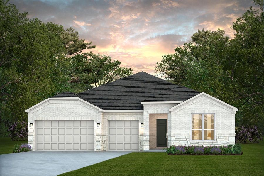 Representative exterior photo of a completed home built from the Renown by Del Webb in Sun City Texas, Georgetown, TX (Image 27). Representative exterior photo of a completed home built from the Renown by Del Webb in Sun City Texas, Georgetown, TX (Image 27).