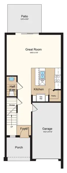 2D floor plan layout of this home in Firethorn, Parrish, FL (Image 3).