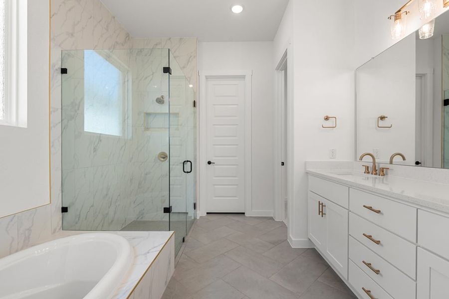 Furnished interior view inside a new home in Capitol Collection at Lariat, Liberty Hill (Image 16).