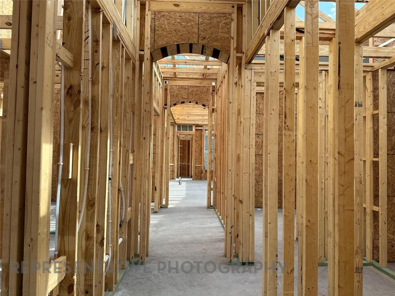 In-progress construction of a new home in Meridiana: 50ft. lots, Manvel, TX (Image 24).