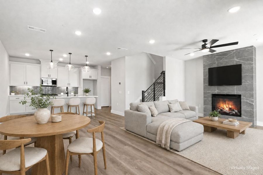 Furnished interior view inside a new home in The Tribute, The Colony (Image 5).