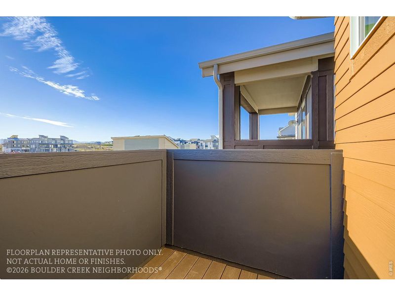 Exterior details and patio area of a home in Baseline, Broomfield (Image 25).