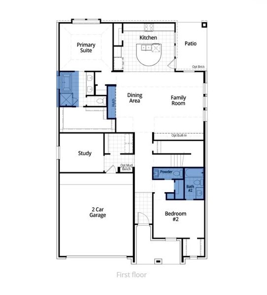 2D floor plan layout of this home in Easton Park, Austin, TX (Image 2). 2D floor plan layout of this home in Easton Park, Austin, TX (Image 2).