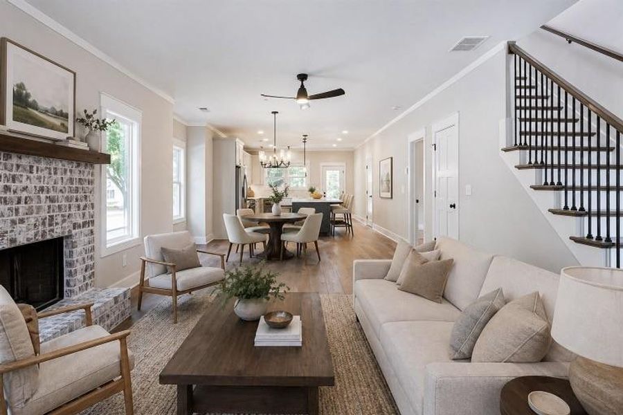 Furnished interior view inside a new home in , Grayson (Image 6).