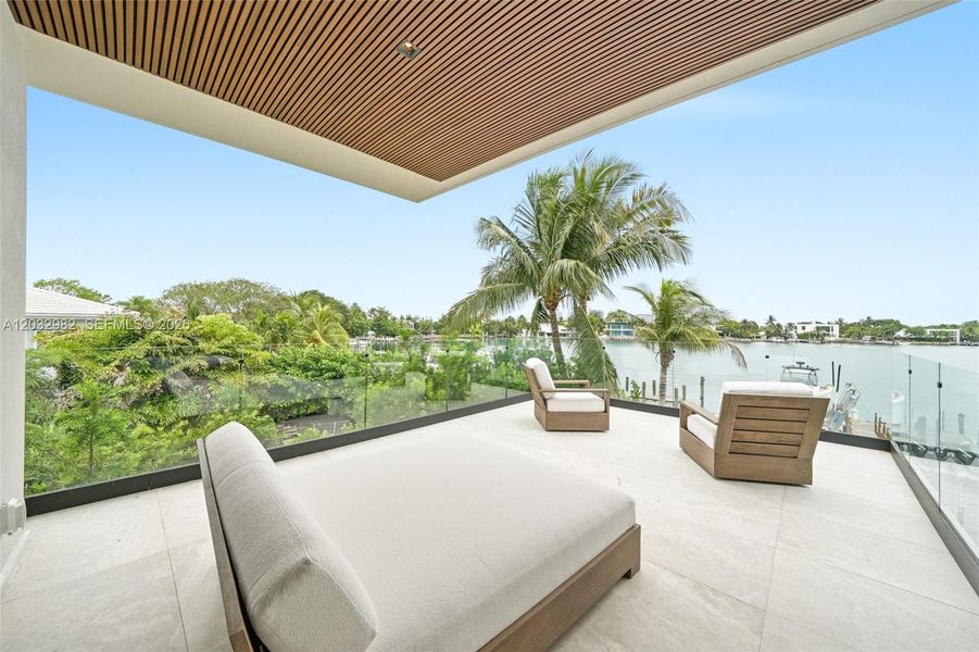 Exterior details and patio area of a home in , Miami Beach (Image 28). Exterior details and patio area of a home in , Miami Beach (Image 28).