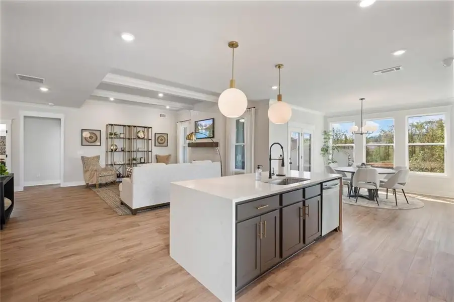 Furnished interior view inside a new home in Rosewood Lake Estates, Hoschton (Image 47).