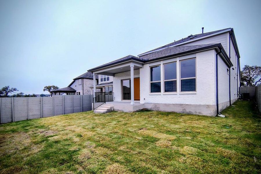 Exterior details and patio area of a home in Wolf Ranch, Georgetown (Image 3).