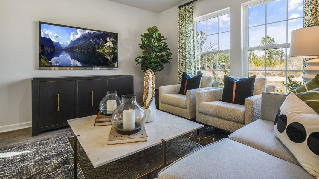 Representative furnished interior of a home built from the TAYLOR by D.R. Horton in Fiddlers Landing, Winston-Salem (Image 12).