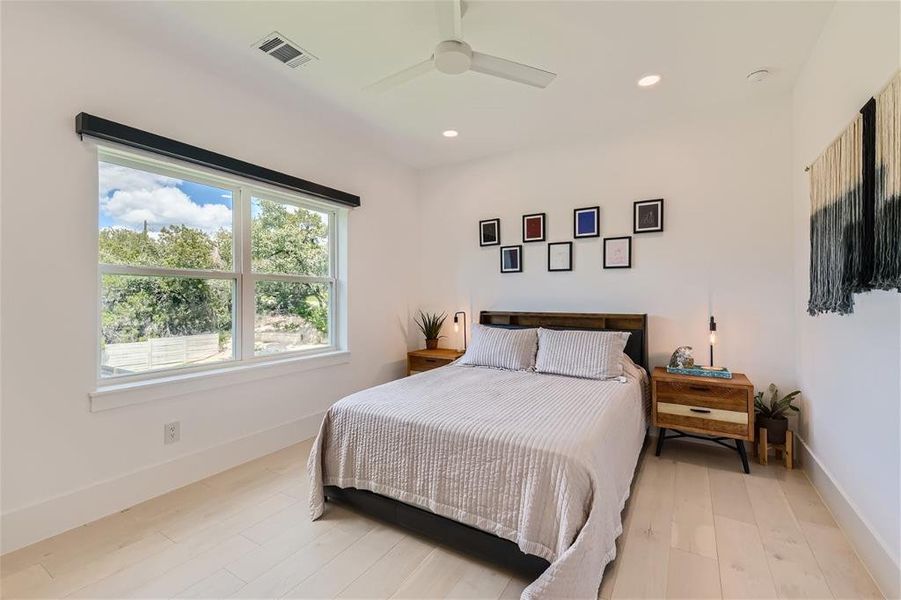 Bedroom 2 has beautiful hill country views!