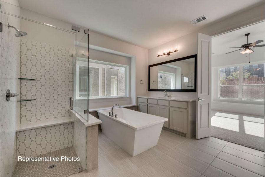 Representative furnished interior of a home built from the Grand Tour by Grand Homes in Providence Cove, McKinney (Image 7).