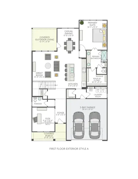 2D floor plan layout of this home in Turner's Crossing, Buda, TX (Image 22).