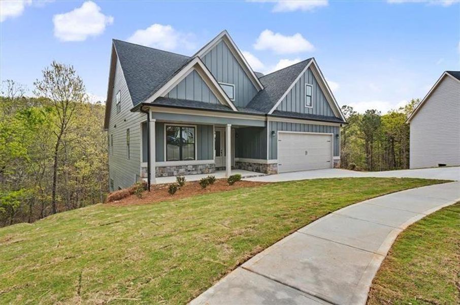 Front exterior of a new home in , Cartersville, GA, highlighting curb appeal (Image 20).