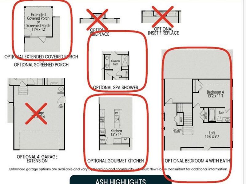 2D floor plan layout of this home in Woodland Crossing, Zebulon, NC (Image 4).