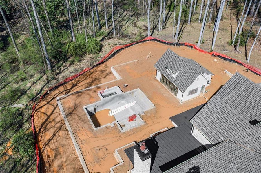 In-progress construction of a new home in , Milton, GA (Image 36).