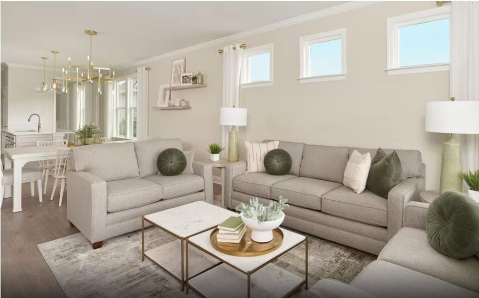 Furnished interior view inside a new home in Sun City Peachtree, Griffin (Image 9).