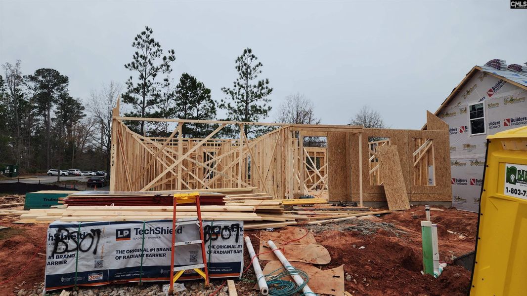 In-progress construction of a new home in Bickley Station, Irmo, SC (Image 4).
