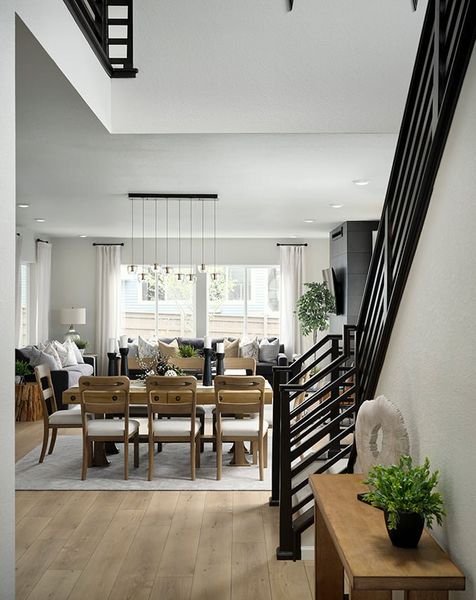 Furnished interior view inside a new home in Medley at Reunion Ridge, Commerce City (Image 11).
