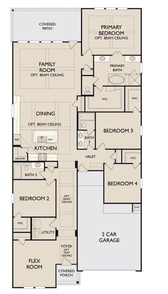 2D floor plan layout of this home in Oakwood Estates, Waller, TX (Image 3). 2D floor plan layout of this home in Oakwood Estates, Waller, TX (Image 3).