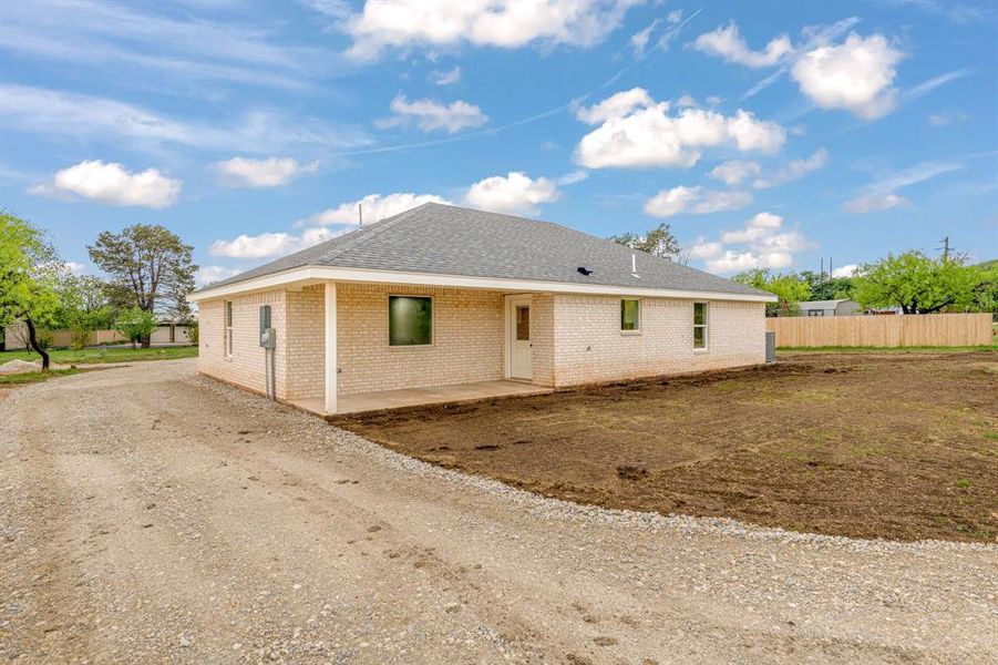 Exterior details and patio area of a home in , Baird (Image 22).