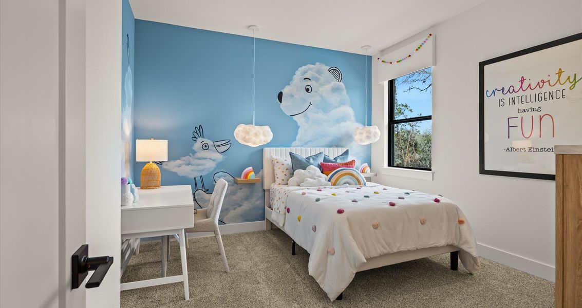 Furnished interior view inside a new home in 6 Creeks, Kyle (Image 18).