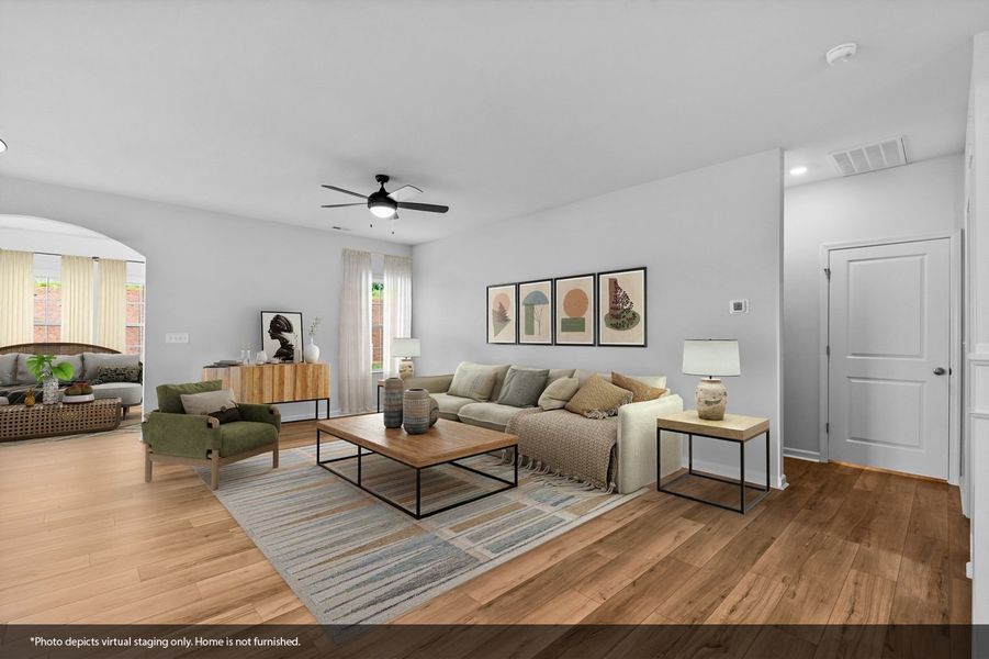 Furnished interior view inside a new home in Brooke Hill, Lewisville (Image 7). Furnished interior view inside a new home in Brooke Hill, Lewisville (Image 7).