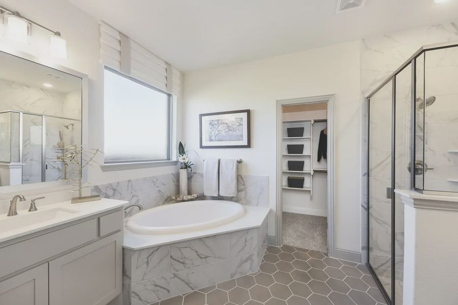 Representative furnished interior of a home built from the Wimberly by Chesmar Homes in Heartland 50's and 60's, Heartland (Image 12).