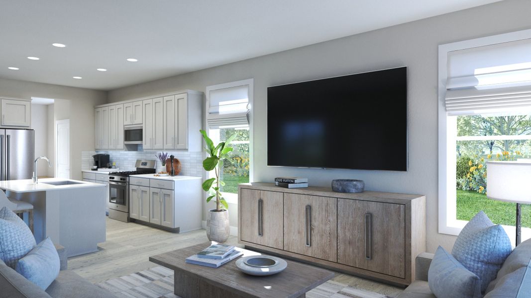Representative furnished interior of a home built from the Vista by Risewell Homes in Spring Walk at The Junction, Debary (Image 11).