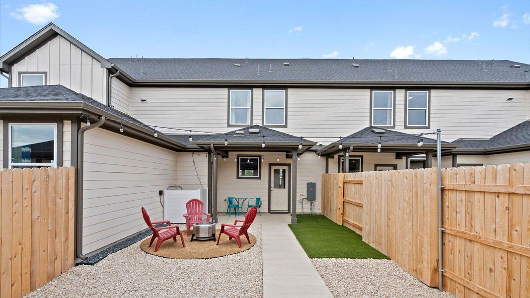 Exterior details and patio area of a home in Avery Centre, Round Rock (Image 24).