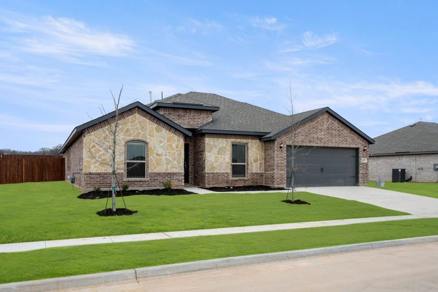 Representative exterior photo of a completed home built from the Walden II by Impression Homes in Stone Eagle, Azle, TX (Image 2).