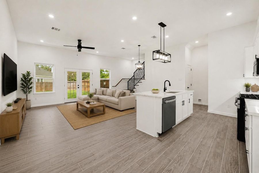 Furnished interior view inside a new home in , Houston (Image 9).