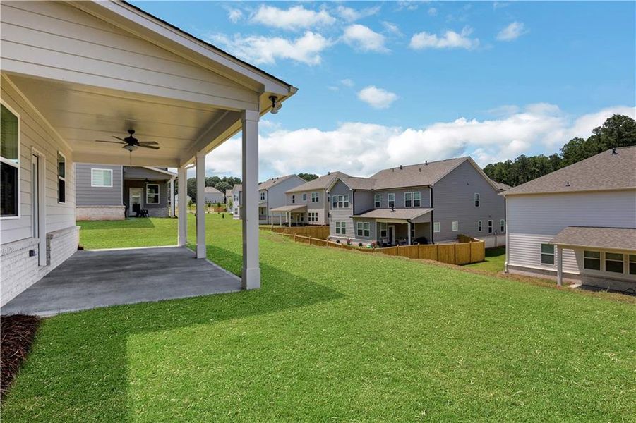 Exterior details and patio area of a home in Bailey Fence, Dacula (Image 4).