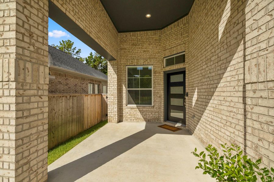 Exterior details and patio area of a home in Woodforest, Montgomery (Image 23). Exterior details and patio area of a home in Woodforest, Montgomery (Image 23).