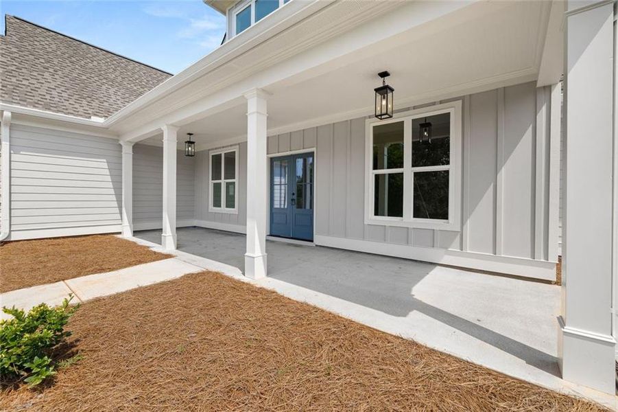 Exterior details and patio area of a home in , Commerce (Image 3). Exterior details and patio area of a home in , Commerce (Image 3).