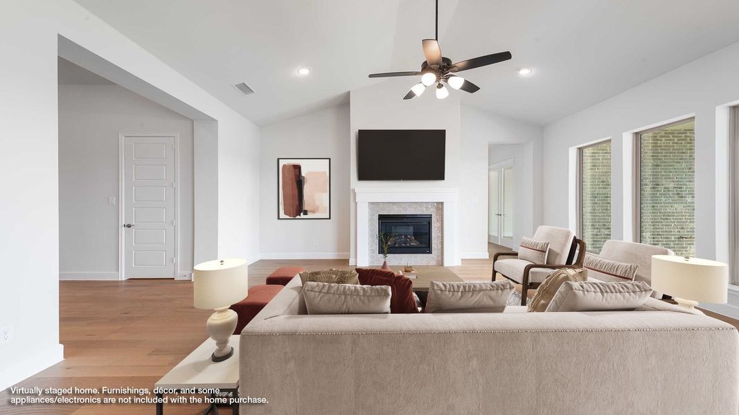 Representative furnished interior of a home built from the 3411W by Perry Homes in Kinder Ranch, San Antonio (Image 5). Representative furnished interior of a home built from the 3411W by Perry Homes in Kinder Ranch, San Antonio (Image 5).