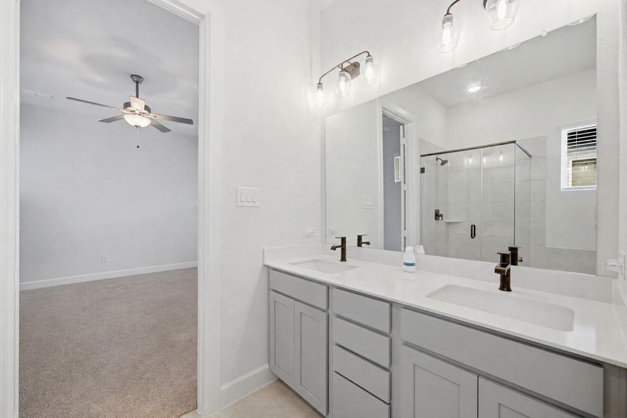 Furnished interior view inside a new home in The Groves 35', Humble (Image 12).