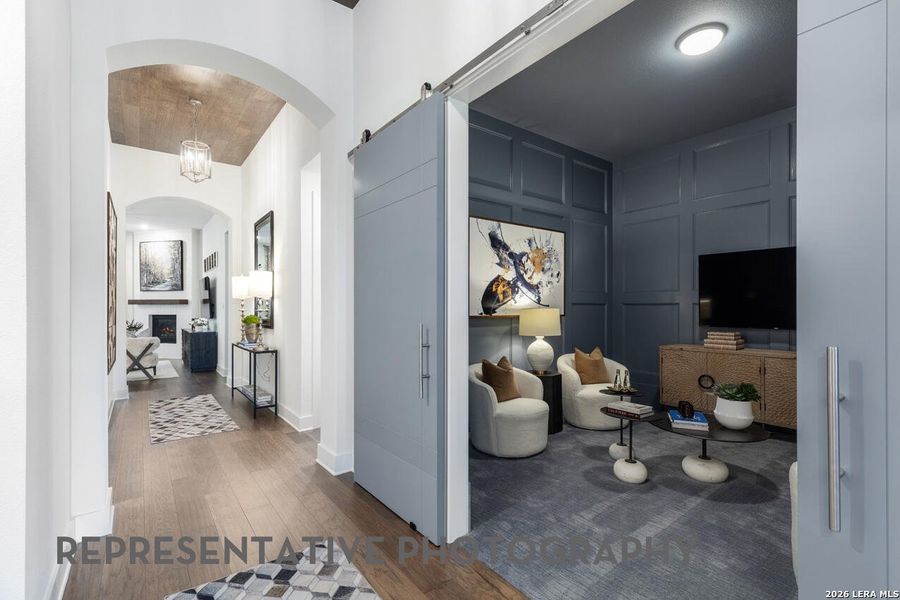 Furnished interior view inside a new home in La Cima, San Marcos (Image 10).
