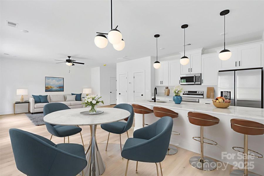 Living room/Kitchen/Dining room - Virtual Staging