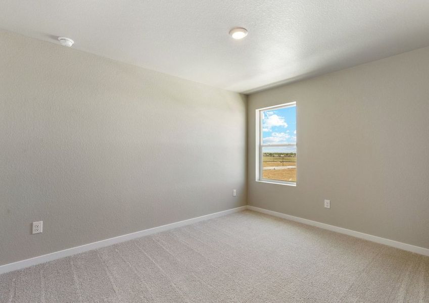 The secondary bedrooms have carpet.