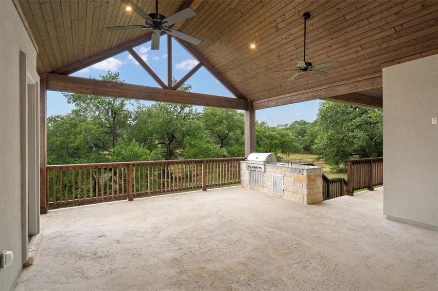 Huge Covered Outdoor Living Area with Vaulted Ceiling Huge Covered Outdoor Living Area with Vaulted Ceiling